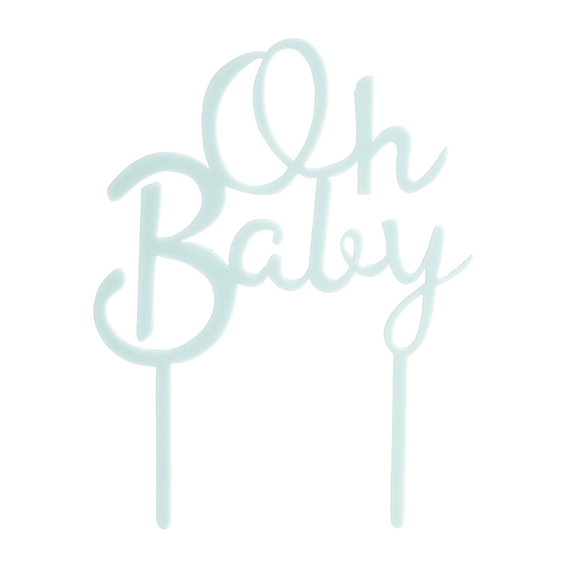 Tasty me cake topper - Oh Baby - blauw