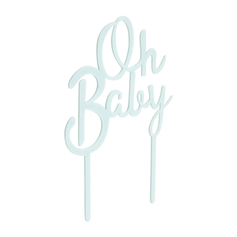 Tasty me cake topper - Oh Baby - blauw