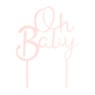 Tasty Me cake topper - Oh Baby - roze