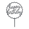 Tasty Me cake topper - Happy Birthday - zwart