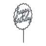 Tasty Me cake topper - Happy Birthday - zwart