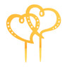 Tasty Me cake topper - Dubbel hart - goud