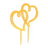 Tasty Me cake topper - Dubbel hart - goud