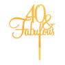 Tasty Me cake topper - 40 & fabulous - goud