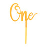 Tasty Me cake topper - One - goud