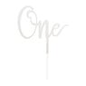 Tasty Me cake topper - One - zilver