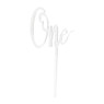 Tasty Me cake topper - One - zilver