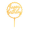 Tasty Me cake topper - Happy Birthday - goudkleurig