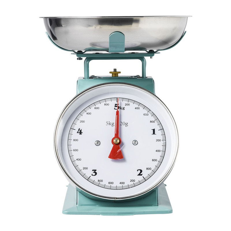 Weegschaal retro - grijsblauw