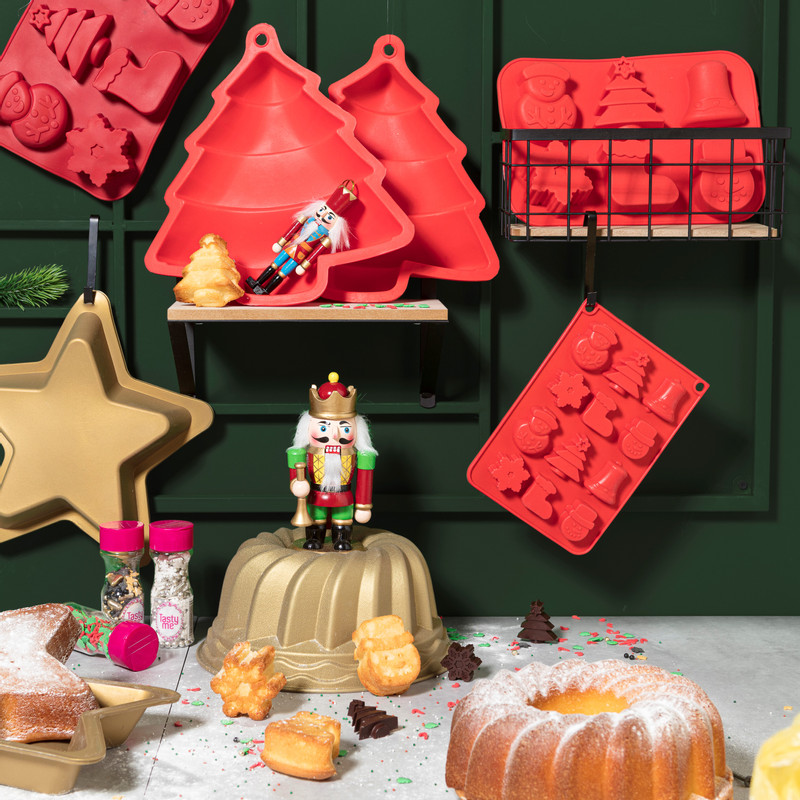 Bakvorm kerst - kerstfiguren - 20x14 cm