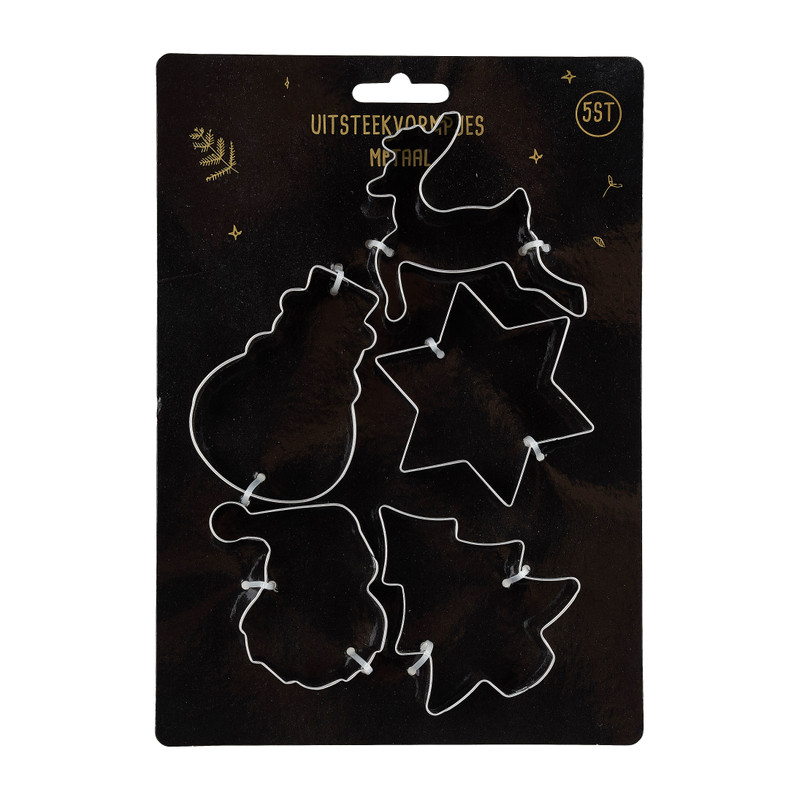 Uitsteekvormpjes - set van 5 - metaal