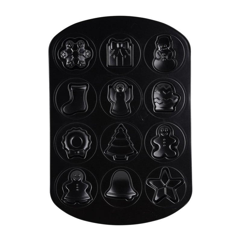 Muffinvorm - kerstfiguren - 42x28x1cm