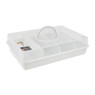 Party tray met deksel - wit - 38x28x10 cm