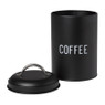 Voorraadblik coffee - zwart - ø11x15 cm