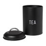 Voorraadblik tea - zwart - ø11x15 cm