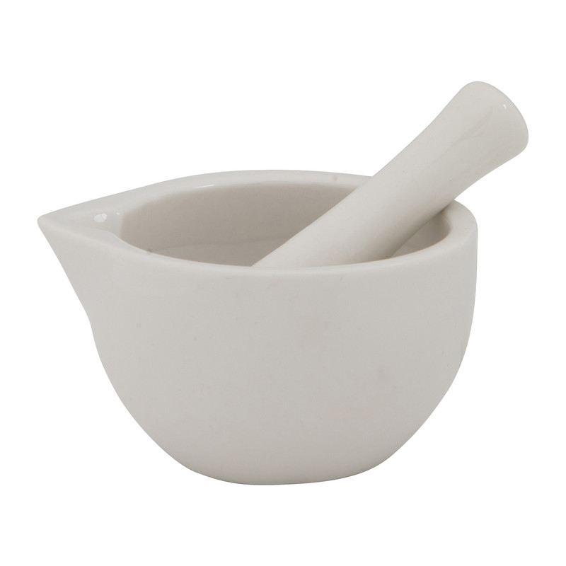 Vijzel porselein - wit - 11x10x10 cm