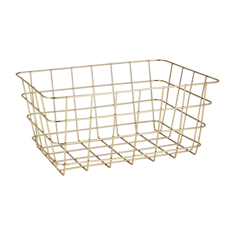 Keukenmandje - goudkleurig - 30,5x22,2x14 cm