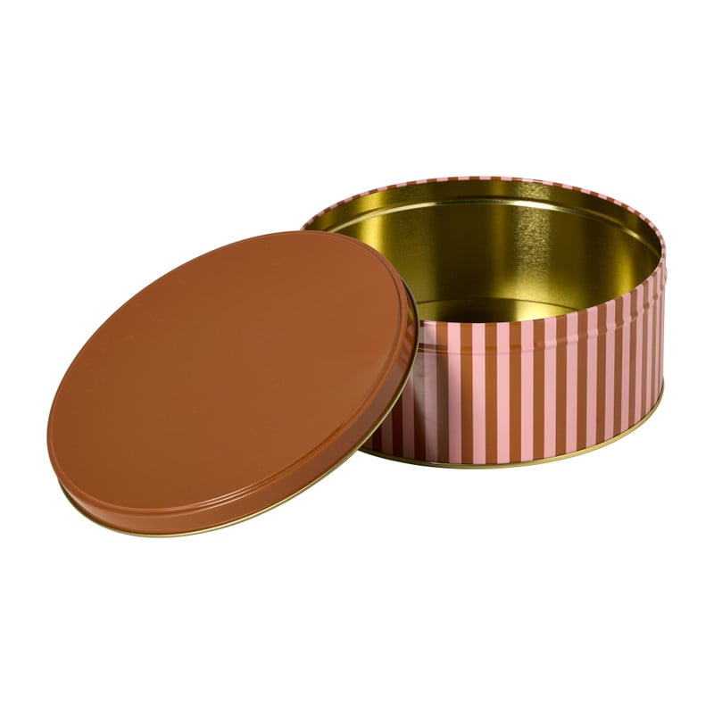 Koektrommel streep - roze/bruin