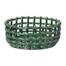 Mand keramiek groot - groen - ø26x11.5 cm