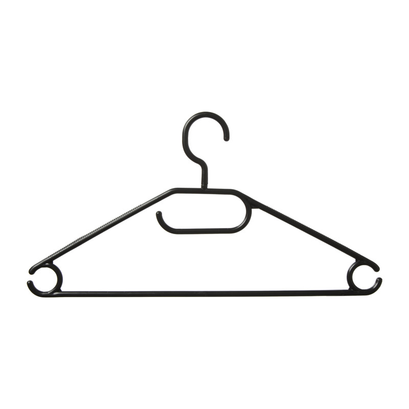 Kleerhangers - zwart - set van 10