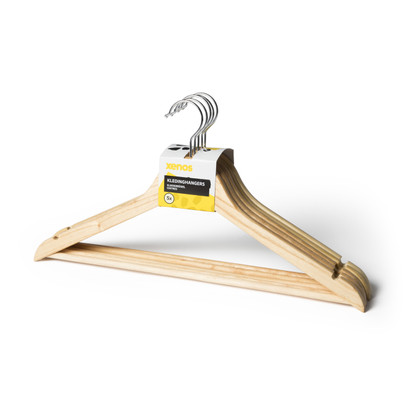 Kledinghangers - naturel - set van 5