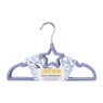 Kinder kledinghanger ster - vilt - paars - set van 5