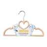 Kinder kledinghanger hart - vilt - beige - set van 5