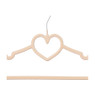 Kinder kledinghanger hart - vilt - beige - set van 5