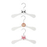 Kinder kledinghanger dieren - wit - set van 3