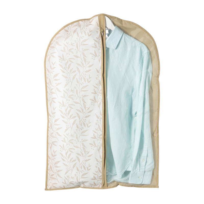 Kledinghoes leafs - bruin/beige - 90x60x15 cm