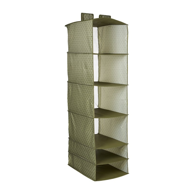 Hang organiser met 6 vakken - groen - 125x45x35 cm