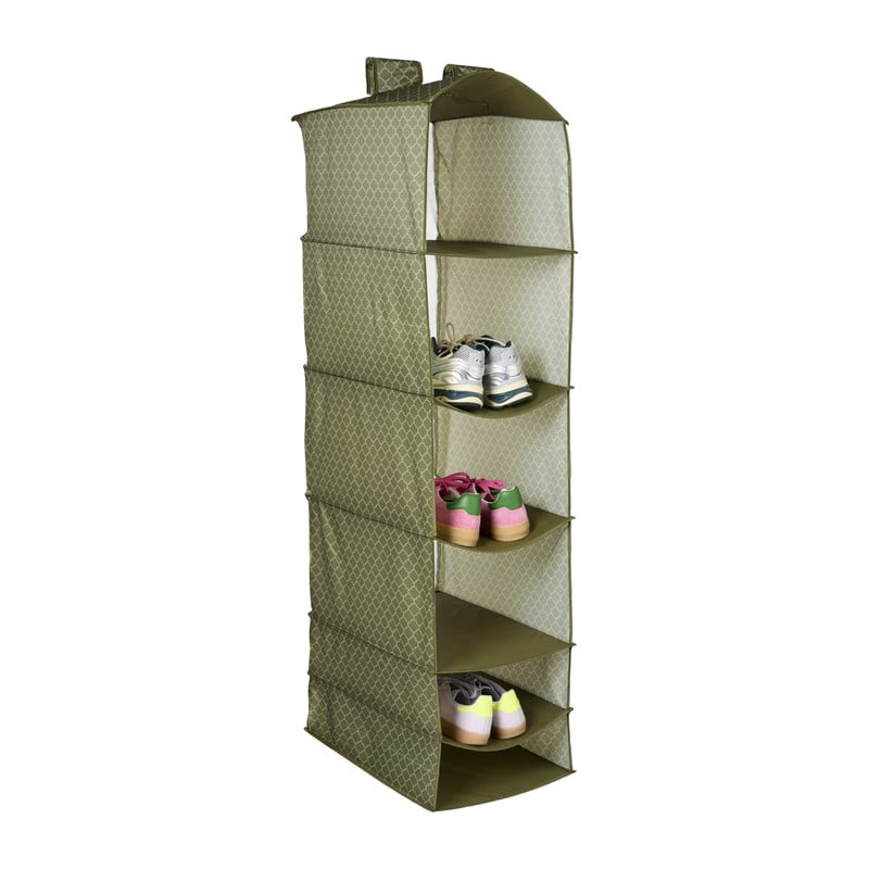 Hang organiser met 6 vakken - groen - 125x45x35 cm
