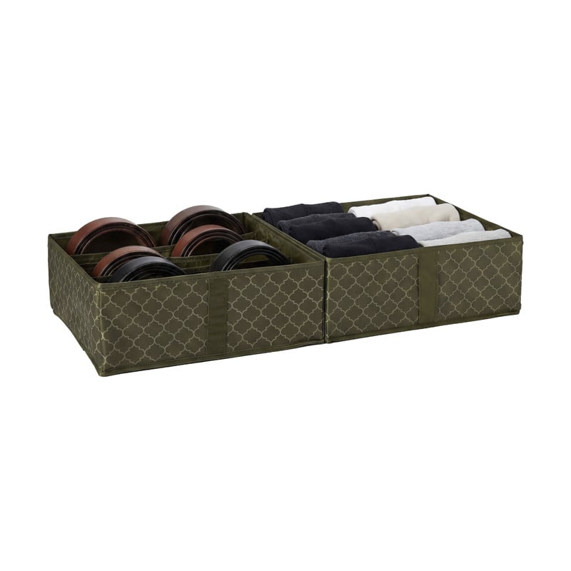 Organiser box met dividers - groen - 