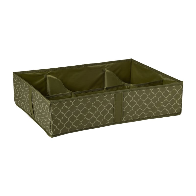 Organiser met dividers - groen - 11x44x34 cm