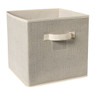 Opbergbox linnen look - beige - 30x30x30 cm 