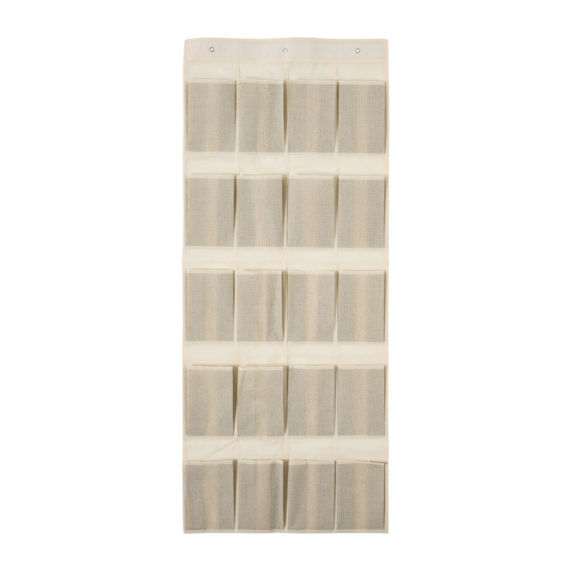 Hangorganiser schoenen 20 vakken - beige - 56x136 cm 