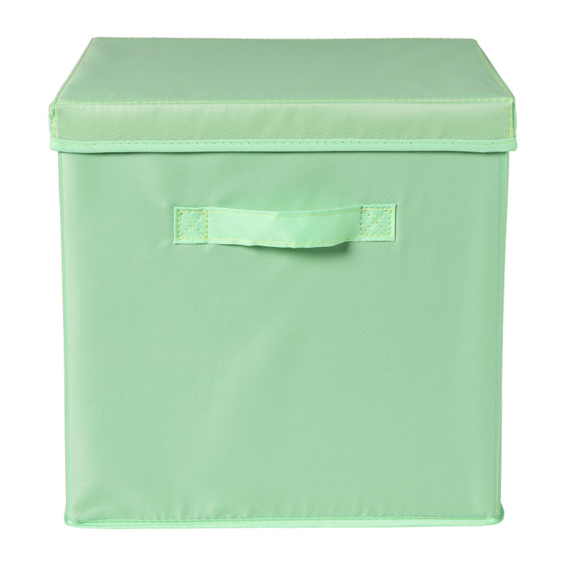 Opbergdoos met deksel - groen - 35x30x15 cm 