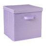 Opbergdoos met deksel - paars - 35x30x15 cm 