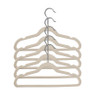 Kledinghangers velvet klein - beige - set van 6