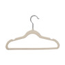 Kledinghangers velvet klein - beige - set van 6