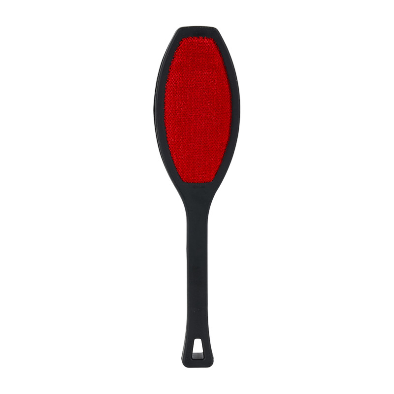 Kledingborstel - zwart/rood - 26x6x2 cm
