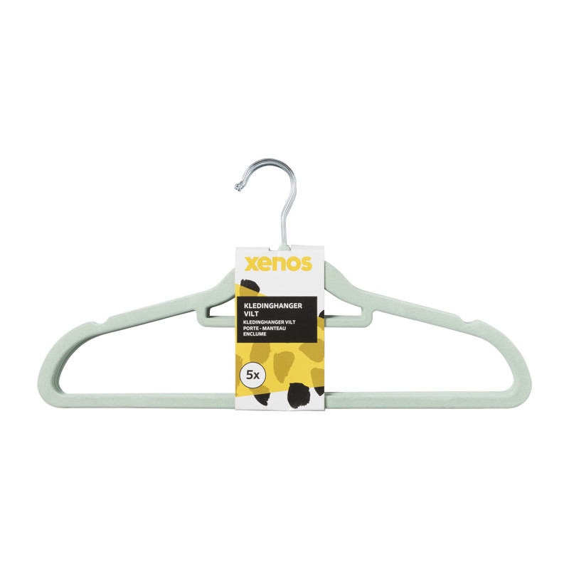 Kledinghanger vilt - groen - set van 5
