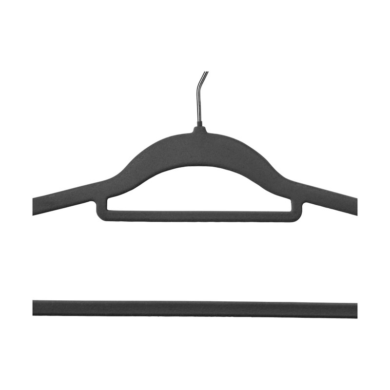 Kledinghanger vilt - zwart - set van 5