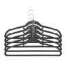 Kledinghanger vilt - zwart - set van 5