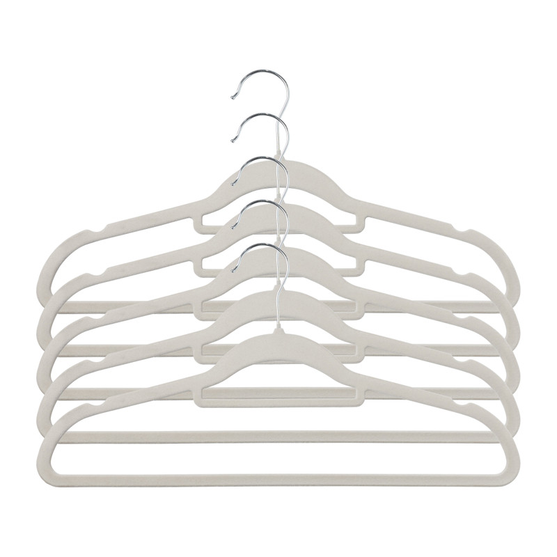 Kledinghanger vilt - grijs - set van 5