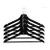 Houten kledinghanger - mat zwart - set van 5