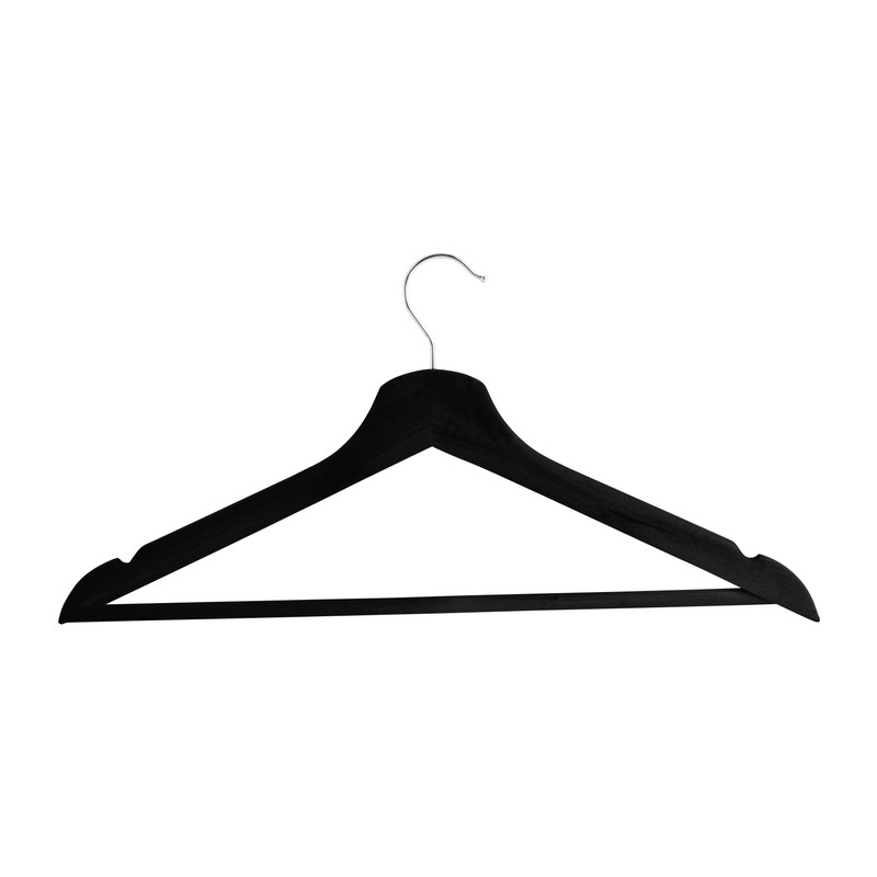 Houten kledinghanger - mat zwart - | Xenos