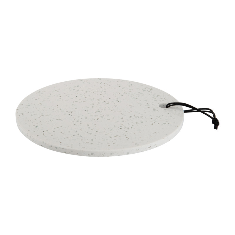 Plateau terrazzo rond - 28 cm - grijs 