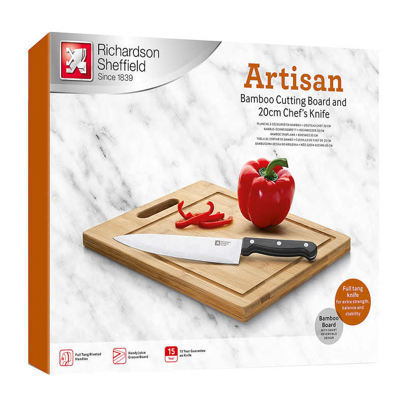 Snijplank met mes - 36x28.5 cm 