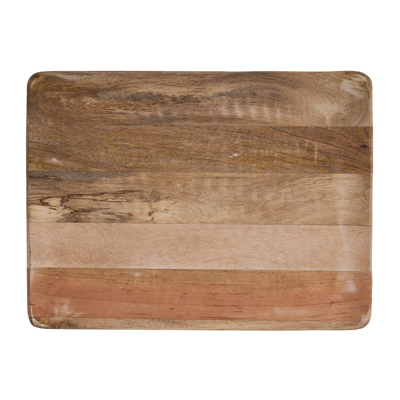 Serveerplateau wit - mangohout - 40x30x3 cm